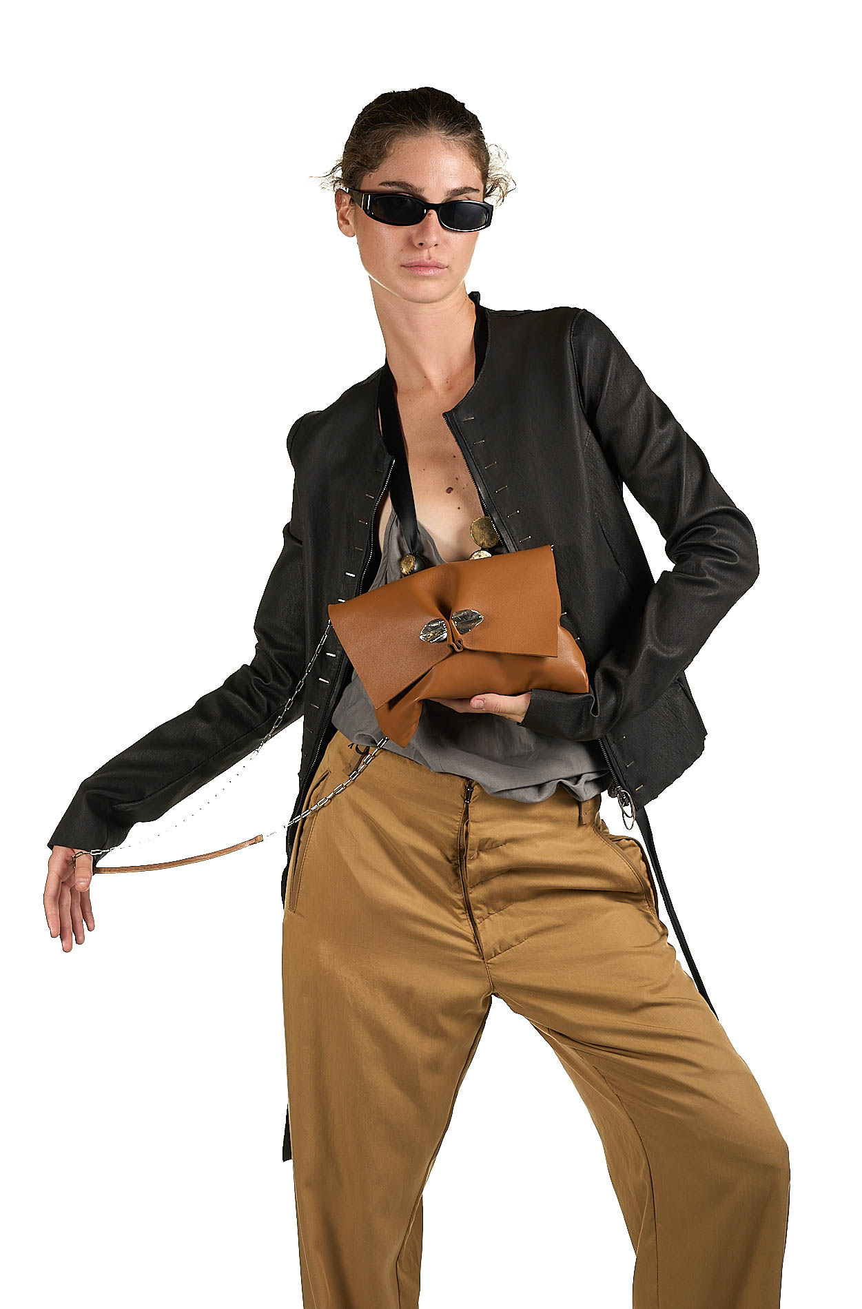 daniele basta leather and silver bags - WEARING